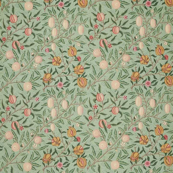 Fruit Velvet fabric-Morris & Co-Privet/Thyme-Meter (M1)-236927-Selected Wallpapers