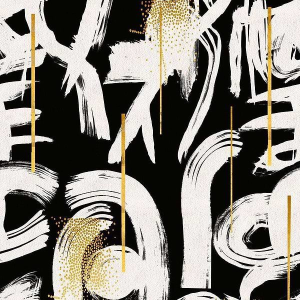 Gestural Abstraction-wallpaper-Mind the Gap-Black-300 cm (standaard)-WP20331-Selected Wallpapers
