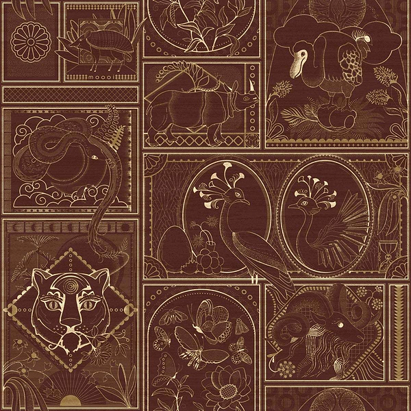 Golden Tiger-Tapete-Moooi-Jarrah-Meter (M1)-MO4041-Selected Wallpapers