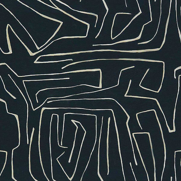 Graffito fabric-Kelly Wearstler-Onyx/Beige-Meter (M1)-GWF-3530.816-Selected Wallpapers