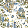 Grand Palace-Wallpaper-Thibaut-Blue and Green-Roll-T13613-Selected Wallpapers