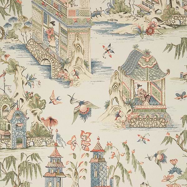 Grand Palace-Wallpaper-Thibaut-Taupe-Roll-T13618-Selected Wallpapers