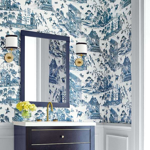 Grand Palace-Wallpaper-Thibaut-Selected Wallpapers