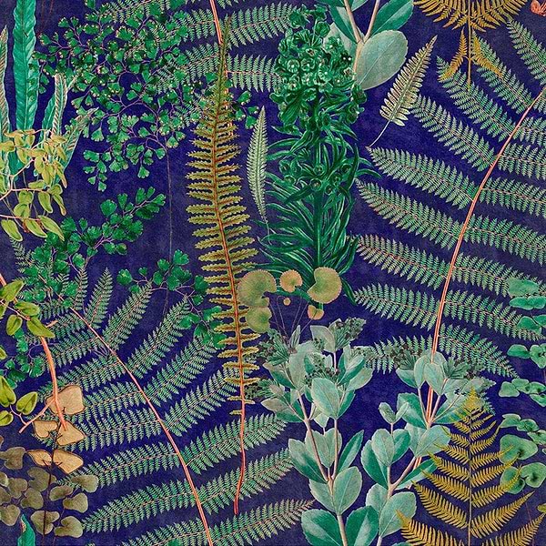 Green Sancturay-wallpaper-Mind the Gap-Blue-300 cm (standaard)-WP20318-Selected Wallpapers