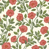 Hampton Roses-Tapete-Cole & Son-Rouge & Spring Green-Rolle-118/7013-Selected Wallpapers