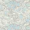 Heron Stream-Wallpaper-Thibaut-Soft Blue-Roll-T13330-Selected Wallpapers