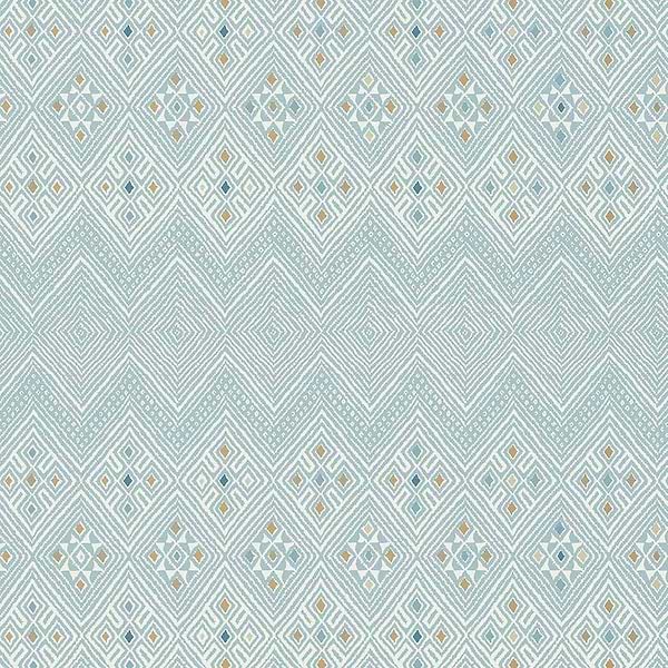 High Plains-Wallpaper-Thibaut-Spa Blue-Roll-T13229-Selected Wallpapers