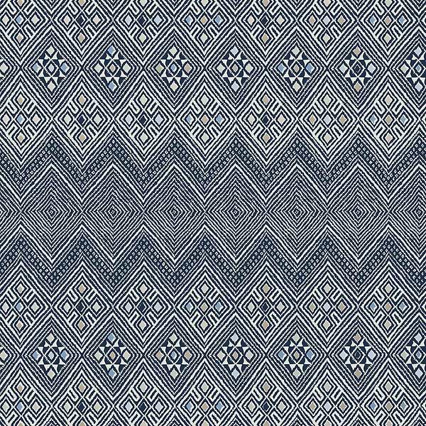 High Plains-Wallpaper-Thibaut-Navy and White-Roll-T13231-Selected Wallpapers