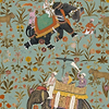 Hindustan-wallpaper-Mind the Gap-Aquamarine-300 cm (standaard)-WP20257-Selected Wallpapers