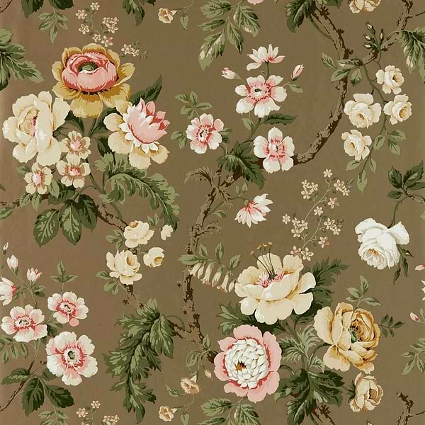 Hykenham-wallpaper-Sanderson-Gold Metallic/Rose-Roll-217042-Selected Wallpapers