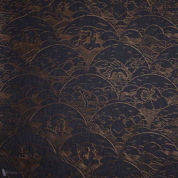 Indigo Macaque-wallpaper-Moooi-Copper-Meter (M1)-MO3000-Selected Wallpapers