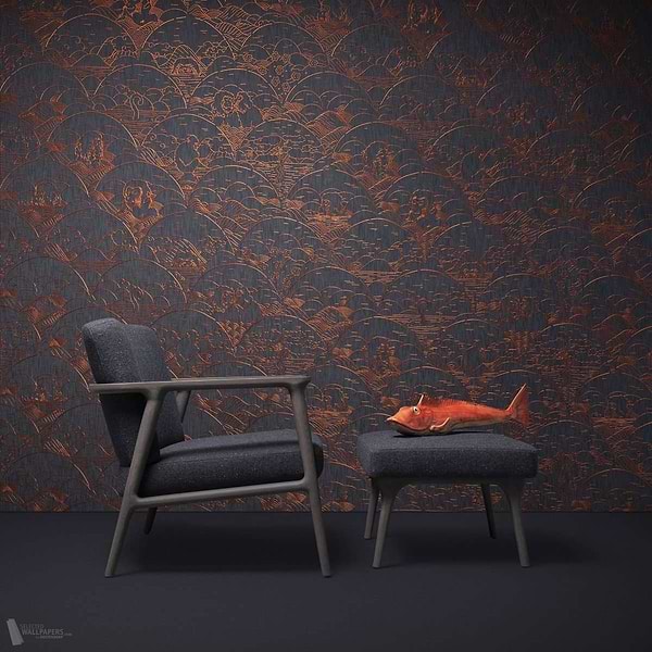 Indigo Macaque-wallpaper-Moooi-Selected Wallpapers