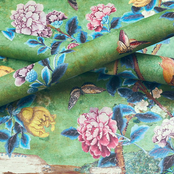 Jardin Bloom Mural-Wallpaper-Thibaut-Selected Wallpapers