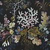 Kilburn's Coral-Wallpaper-1838 wallcoverings-Midnight Black-Roll-2311-166-04-Selected Wallpapers
