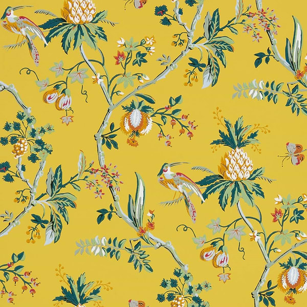 La Comedie-wallpaper-Braquenie-Jaune-Roll-BP328003-Selected Wallpapers