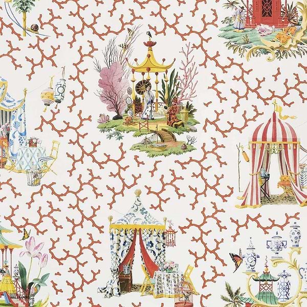 Les Folies-wallpaper-Pierre Frey-Corail-Meter (M1)-FP758001-Selected Wallpapers