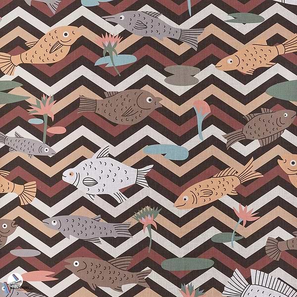 Les Poissons du Nil-Tapete-Pierre Frey-Cafe-Meter (M1)-FP893002-Selected Wallpapers
