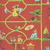 Les singes savants-wallpaper-Pierre Frey-Rouge-Meter (M1)-FP770003-Selected Wallpapers