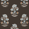 Lily Flower-Wallpaper-Thibaut-Black-Roll-T13200-Selected Wallpapers