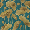 Lotus Leaf-Tapete-Sanderson-Midnight/Copper-Rolle-217127-Selected Wallpapers