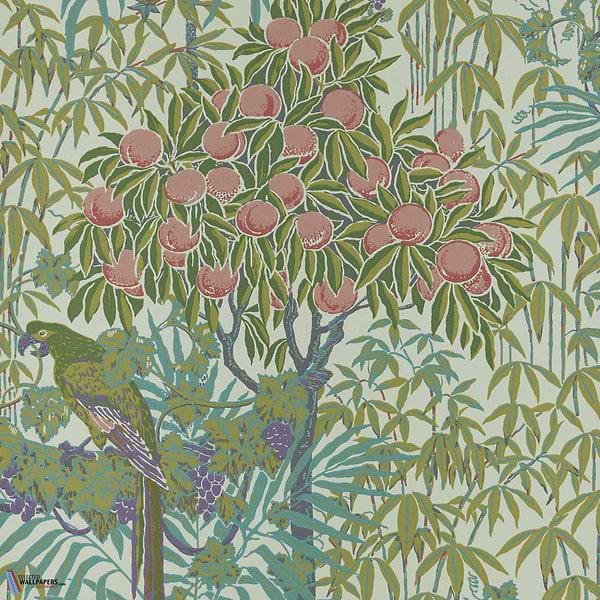 Macaw-Wallpaper-1838 wallcoverings-Olive Green-Roll-2311-167-01-Selected Wallpapers