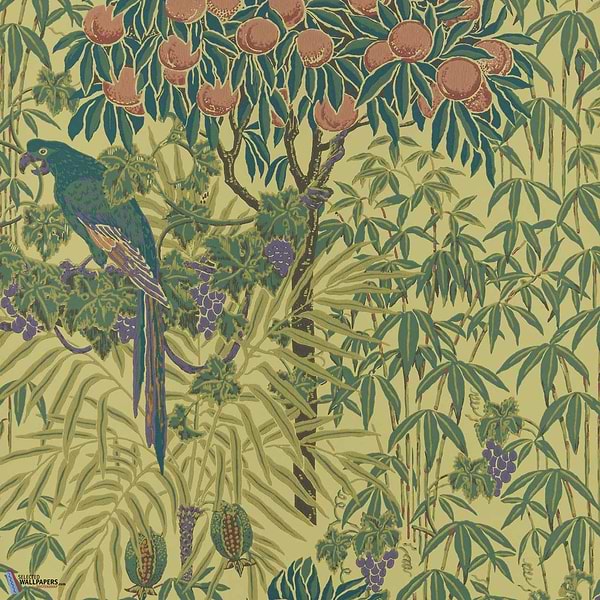 Macaw-Wallpaper-1838 wallcoverings-Vivid Yellow-Roll-2311-167-03-Selected Wallpapers