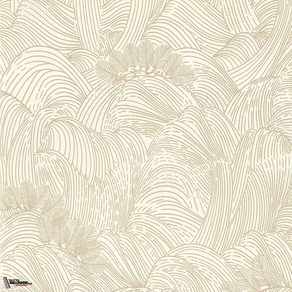 Maree Haute-Tapete-Casamance-Blanc/Dore-Rolle-75901936-Selected Wallpapers
