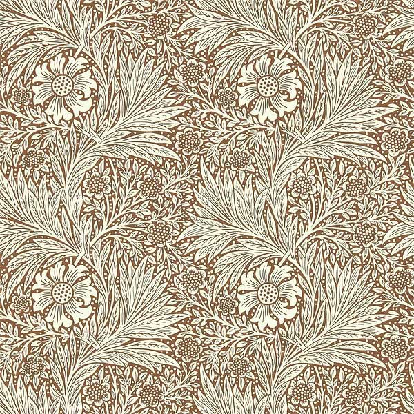Marigold-wallpaper-Morris & Co-Chocolate/Cream-Roll-216955-Selected Wallpapers