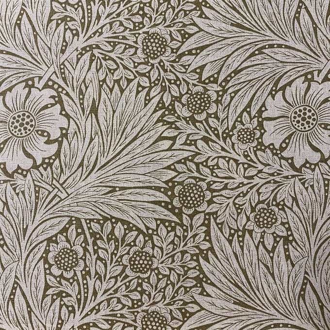 Marigold Stoff-Morris & Co-Olive/Linen-Meter (M1)-220318-Selected Wallpapers