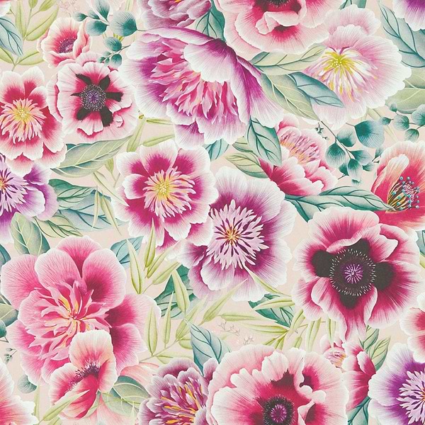 Marsha-Wallpaper-Harlequin-Powder/Peony-Roll-112902-Selected Wallpapers