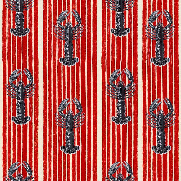 Mediterranean lobsters-wallpaper-Mind the Gap-Red-Roll-WP30064-Selected Wallpapers