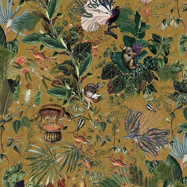 Menagerie of Extinct Animals-behang-Moooi-Curry-Meter (M1)-MO2074-Selected Wallpapers