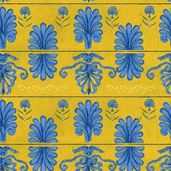 Mykonos Villa Motif-wallpaper-Mind the Gap-Lemon-Roll-WP30044-Selected Wallpapers