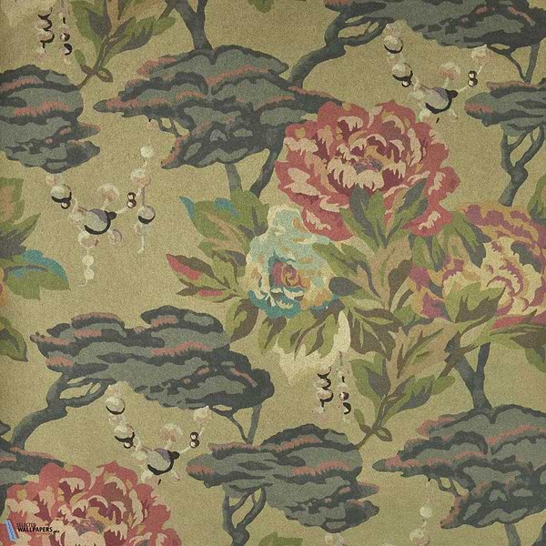 Paeonia-Wallpaper-1838 wallcoverings-Lacquer Gold-Roll-2311-170-02-Selected Wallpapers