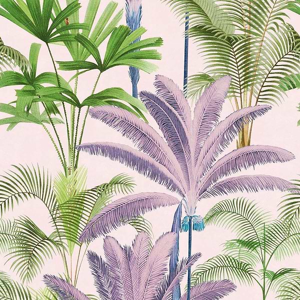Palmeras-wallpaper-Mind the Gap-Pink-300 cm (standaard)-WP20363-Selected Wallpapers