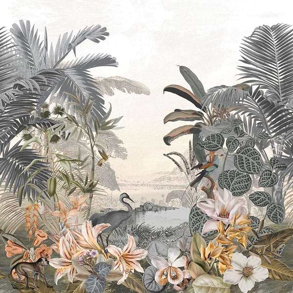 Paraiba-wallpaper-Casamance-Gris et Pastel-Set-70801130-Selected Wallpapers