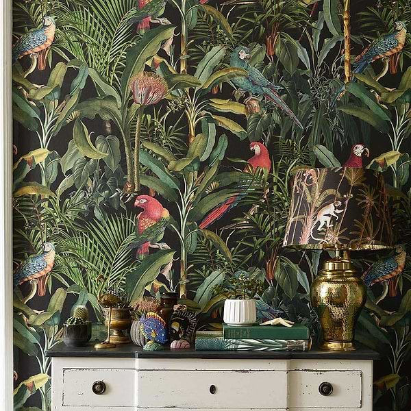 Parrots of Brasil-wallpaper-Mind the Gap-Selected Wallpapers