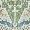 Peacock Topiary-Wallpaper-1838 wallcoverings-Fern Green-Roll-2311-172-02-Selected Wallpapers