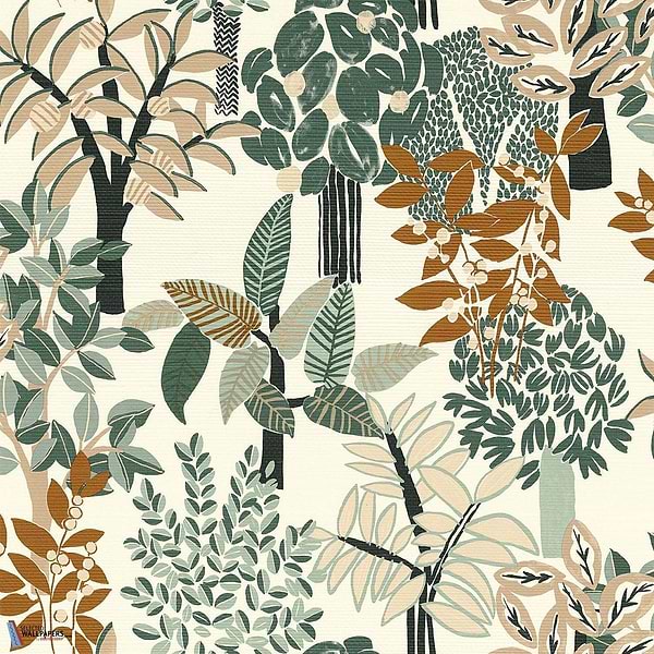 Peradeniya-Tapete-Casamance-Blanc/Emeraude-Rolle-75940202-Selected Wallpapers