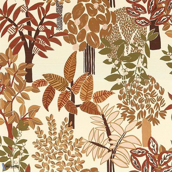Peradeniya-Tapete-Casamance-Blanc/Terre de Sienne-Rolle-75940304-Selected Wallpapers