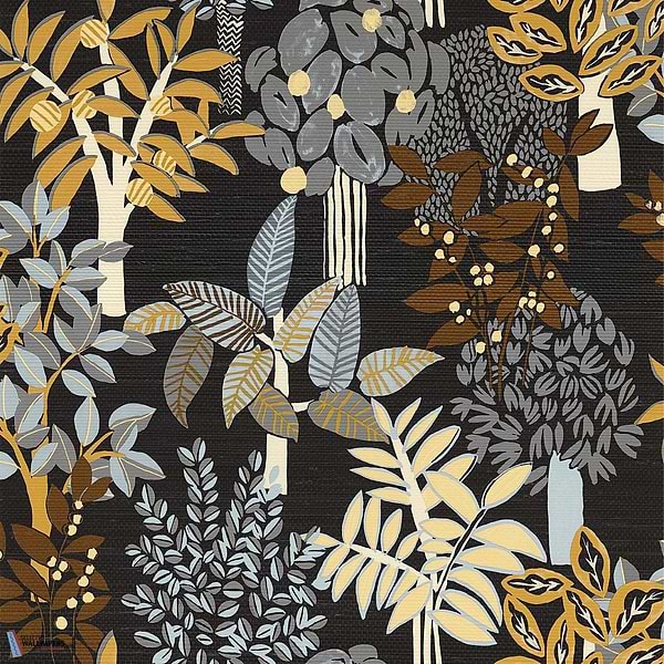 Peradeniya-Behang-Casamance-Noir/Acier-Rol-75940610-Selected Wallpapers