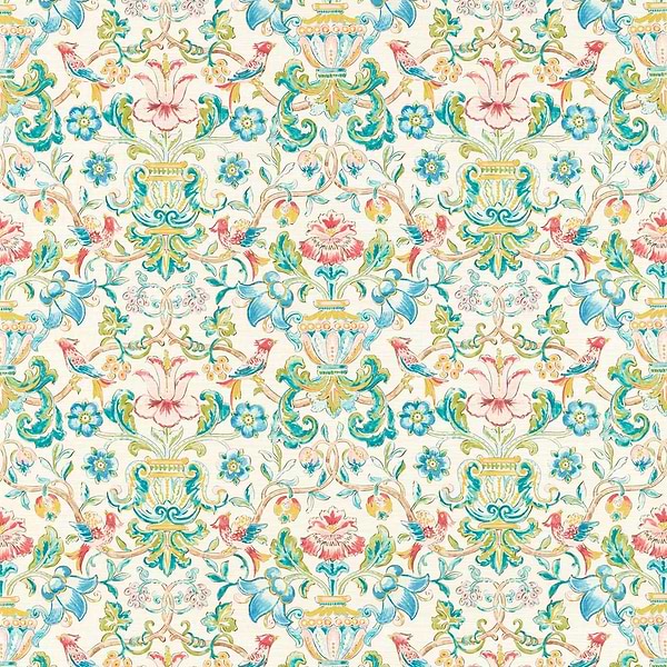 Pompadour Print-Wallpaper-Zoffany-Multi-Meter (M1)-313017-Selected Wallpapers