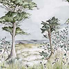 Pornic Int-Behang-Casamance-Cypres/Ciel-Vinyl-75570100-Selected Wallpapers