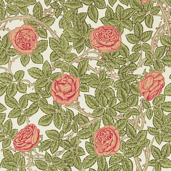 Rambling Rose-wallpaper-Morris & Co-Twining Vine-Roll-217207-Selected Wallpapers