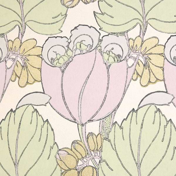 Regency Tulip-Wallpaper-Liberty-Lichen-Roll-07231002F-Selected Wallpapers