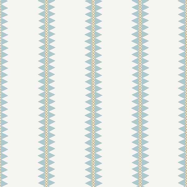 Reno Stripe-Wallpaper-Thibaut-Spa Blue-Roll-T13241-Selected Wallpapers