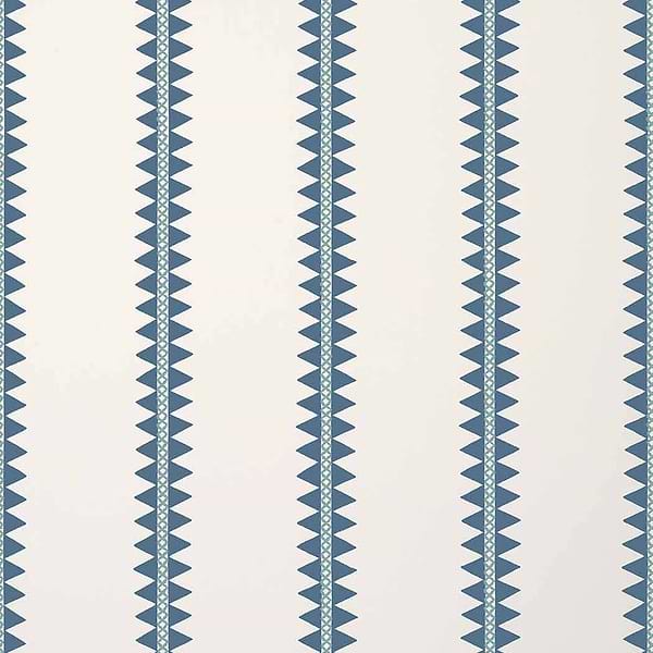 Reno Stripe-Wallpaper-Thibaut-Teal-Roll-T13243-Selected Wallpapers