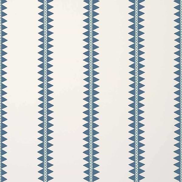 Reno Stripe-Wallpaper-Thibaut-Teal-Roll-T13243-Selected Wallpapers