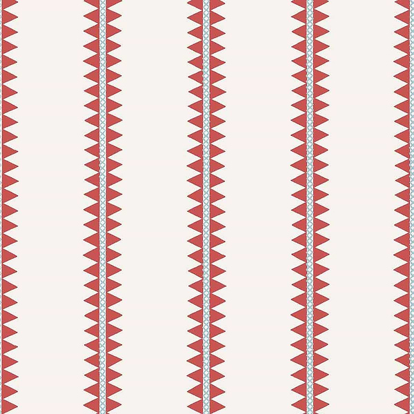 Reno Stripe-Wallpaper-Thibaut-Coral-Roll-T13245-Selected Wallpapers