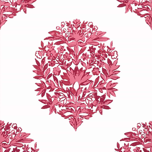 Ridgefield-Wallpaper-Thibaut-Pink-Roll-T14321-Selected Wallpapers